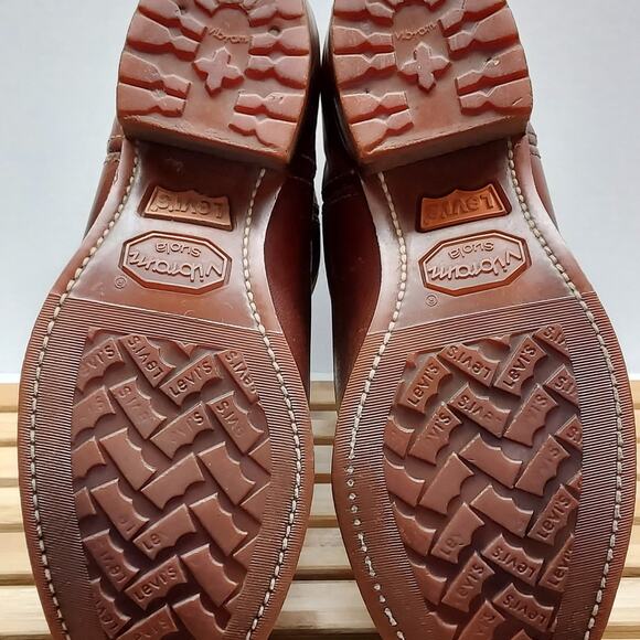 Vintage Levi's Mens Orange Tag | Brown | Leather Cowboy Boots Size 8.5D - Picture 3 of 12